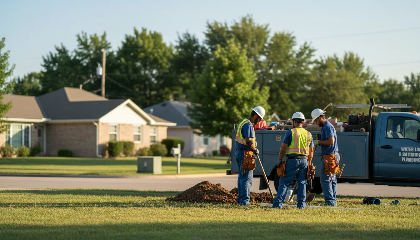 Residential water line and bathroom plumbing service in Oostburg, WI
